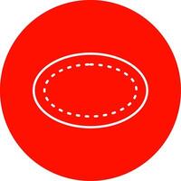 oval línea circulo color icono vector
