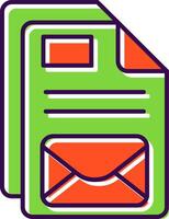 Email Filled Icon vector