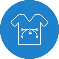 Shirt Design Line Circle color Icon vector