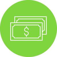 Cash Flow Line Circle color Icon vector