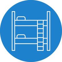 Bunk Bed Line Circle color Icon vector