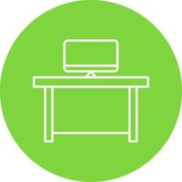 Workspace Line Circle color Icon vector