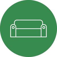 Sofa Line Circle color Icon vector