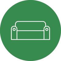 Sofa Line Circle color Icon vector