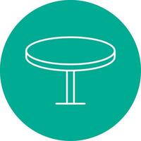 Round Table Line Circle color Icon vector