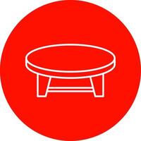 Coffee Table Line Circle color Icon vector
