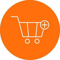 Add To Cart Line Circle color Icon vector