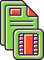 Film Filled Icon vector