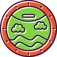 Porthole Filled Icon vector