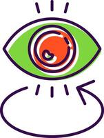 Eye Filled Icon vector