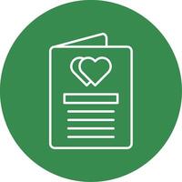 Wedding Invitation Line Circle color Icon vector