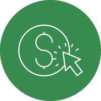 Pay Per Click Line Circle color Icon vector