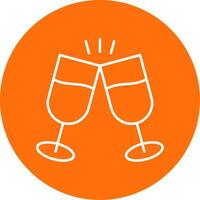 Cheers Line Circle color Icon vector