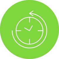 Anti Clockwise Line Circle color Icon vector