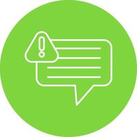 Warning Line Circle color Icon vector