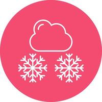 Winter Line Circle color Icon vector