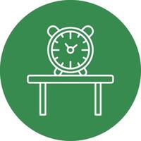 Table Watch Line Circle color Icon vector