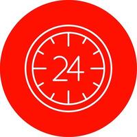 24 Hours Line Circle color Icon vector