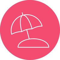 Summer Line Circle color Icon vector