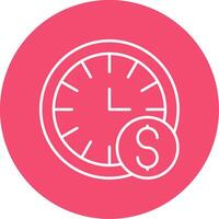 Time is Money Line Circle color Icon vector
