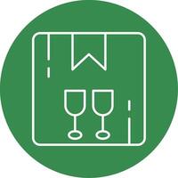 Fragile Line Circle color Icon vector