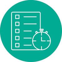 Track Of Time Line Circle color Icon vector