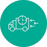 Fast Delivery Line Circle color Icon vector