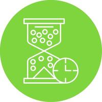 Hourglass Line Circle color Icon vector