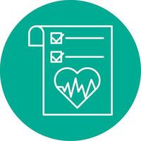 Health Graph Line Circle color Icon vector