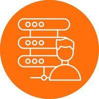 Data Scientist Line Circle color Icon vector