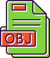 obj lleno icono vector