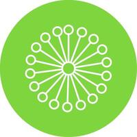 Mimosa Line Circle color Icon vector