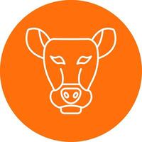Llama Line Circle color Icon vector