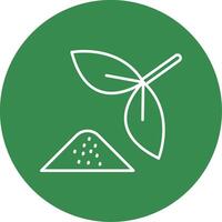 Herbal Line Circle color Icon vector