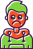 Sad Filled Icon vector