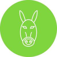 Donkey Line Circle color Icon vector