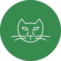 Cat Line Circle color Icon vector