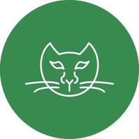 Cat Line Circle color Icon vector