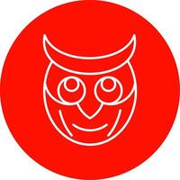 Owl Line Circle color Icon vector