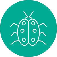 Bug Line Circle color Icon vector