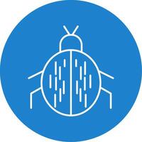 escarabajo línea circulo color icono vector