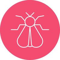Moth Line Circle color Icon vector