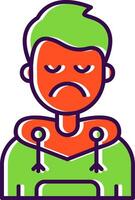 Sad Filled Icon vector