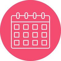 Calendar Line Circle color Icon vector