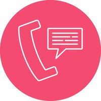 Phone Message Line Circle color Icon vector