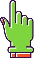 Hand click Filled Icon vector