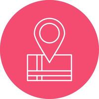 Map Location Line Circle color Icon vector