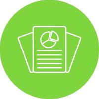 Report Line Circle color Icon vector