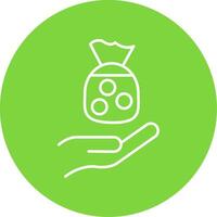Zakat Line Circle color Icon vector
