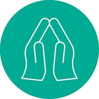 Pray Line Circle color Icon vector